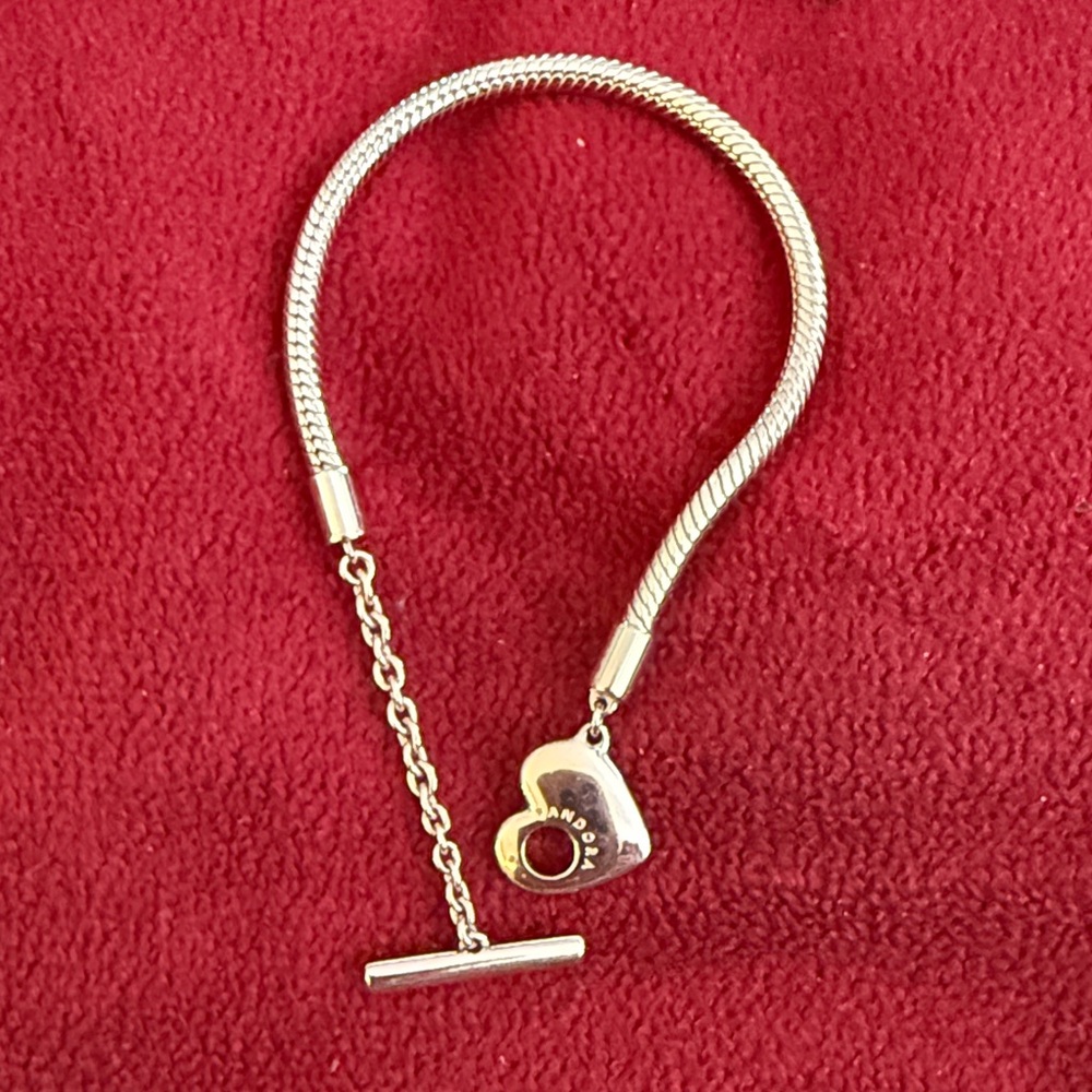 Pandora rose gold Heart Charm Bracelet